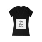 Custom Women's Deep V-Neck Tee — Slim Jersey Short Sleeve