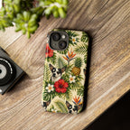 Tropical chihuahua Phone Case — Floral Pineapple Protective Tough Case