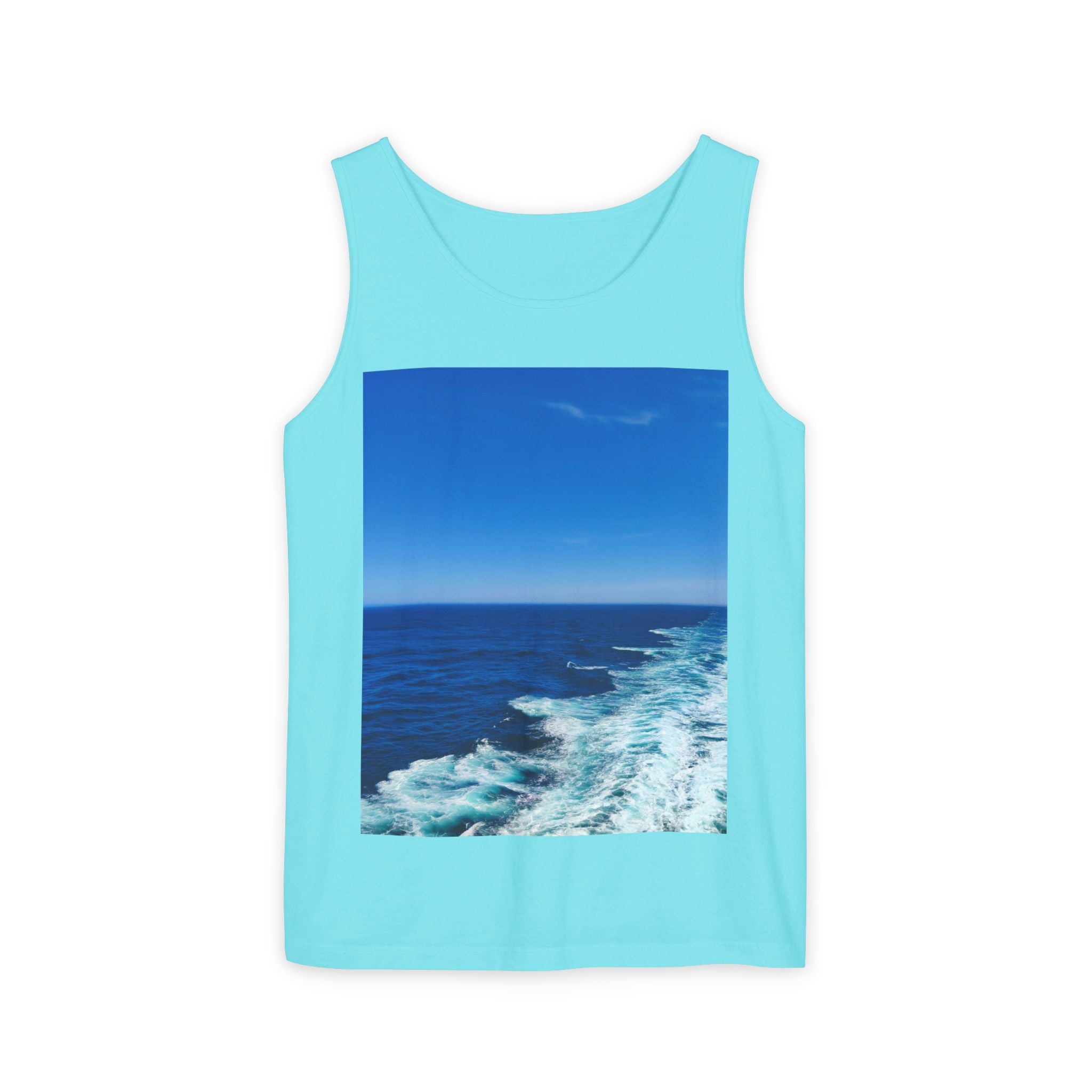 Ocean View Photo Tank Top — Coastal Beach Vibes Summer Tee