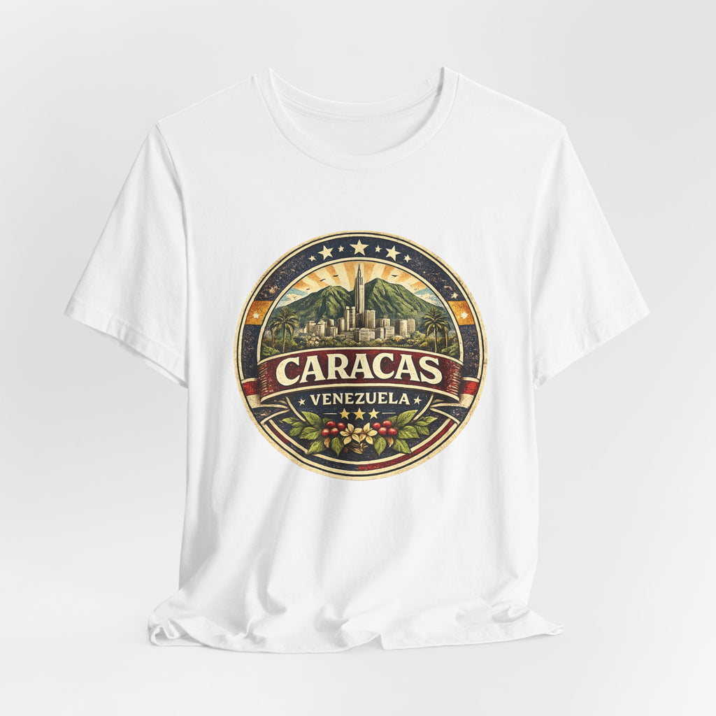 Caracas Venezuela Vintage Travel Tee — Retro City Badge T-Shirt