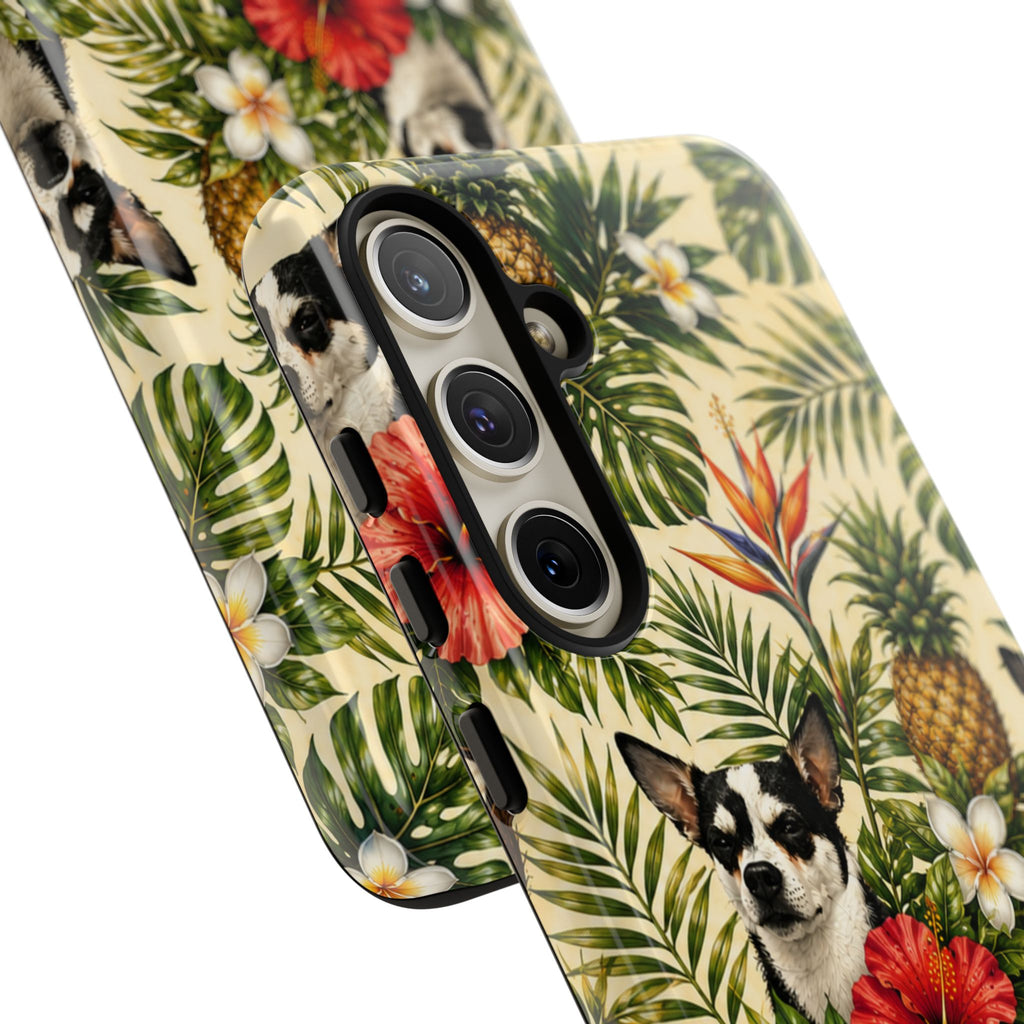 Tropical chihuahua Phone Case — Floral Pineapple Protective Tough Case