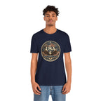 USA Eagle Vintage Patriotic T-Shirt — American Flag Graphic Tee