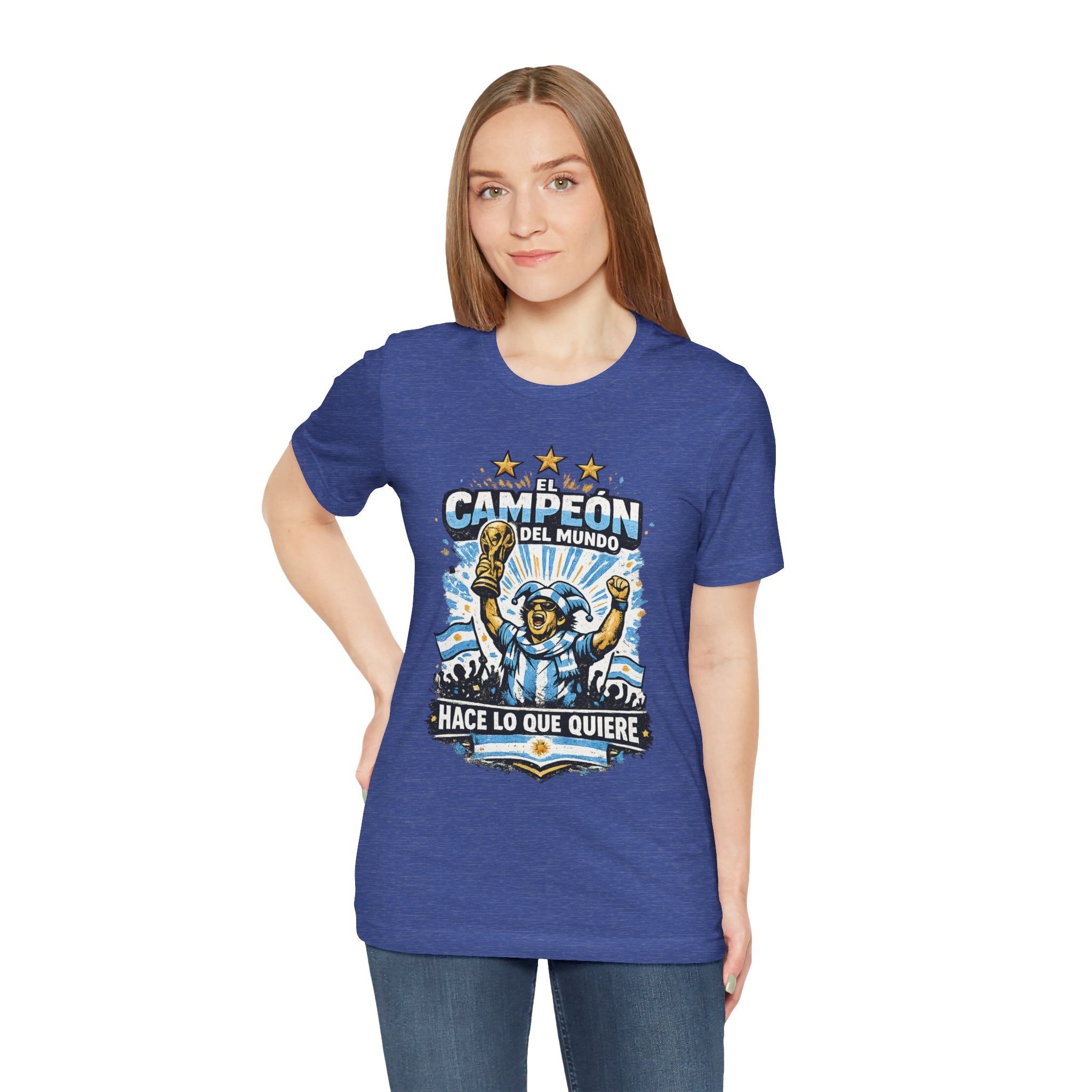 T-Shirt — 'El Campeón del Mundo: Hace Lo Que Quiere' Soccer Champion Tee