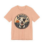 Angus Dog Tee — Retro Beach Portrait T-Shirt