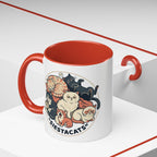 Cat Jester Accent Coffee Mug – Whimsical Vintage Cat Illustration (11/15oz)