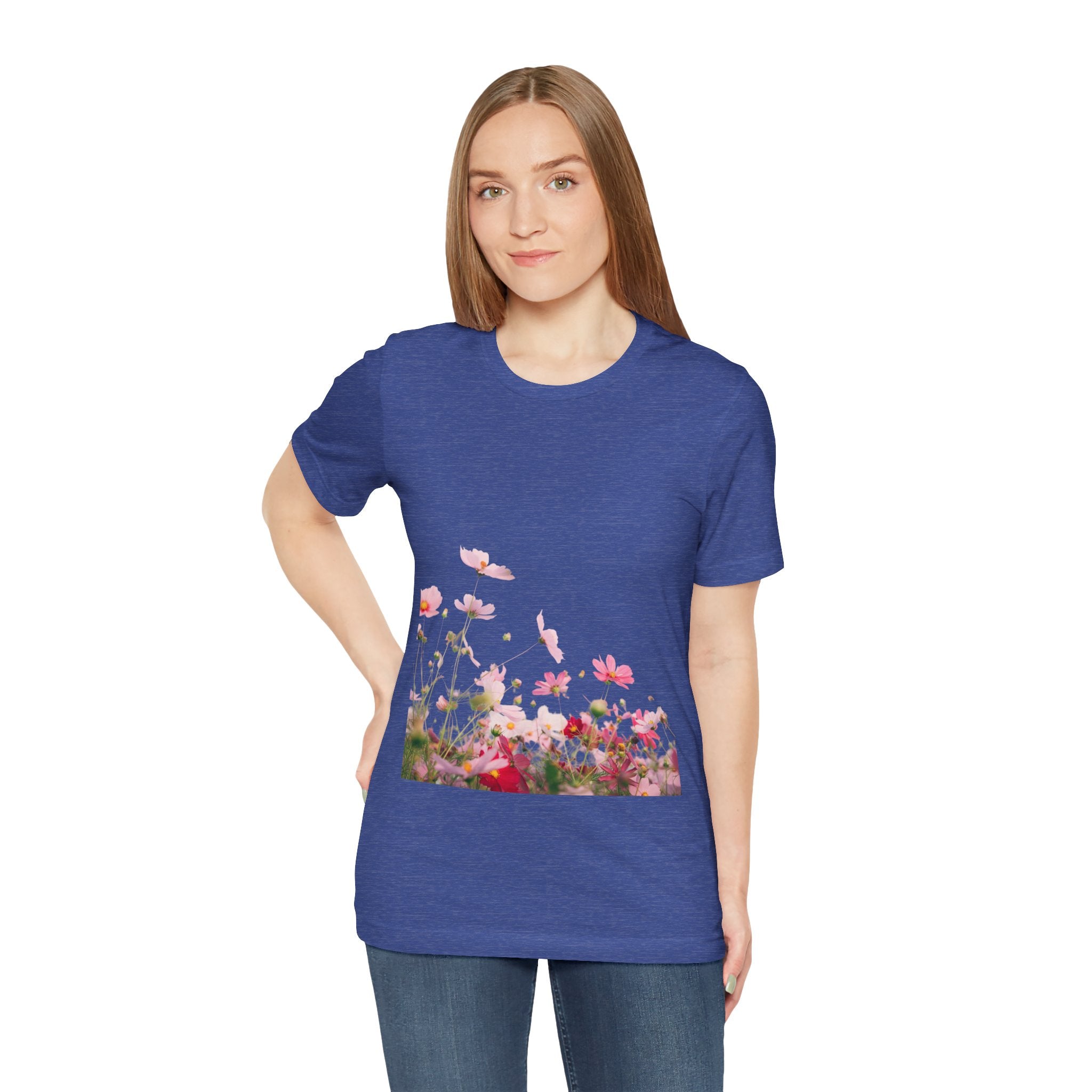 Floral Meadow Tee – Pink Wildflower Field Graphic T-Shirt