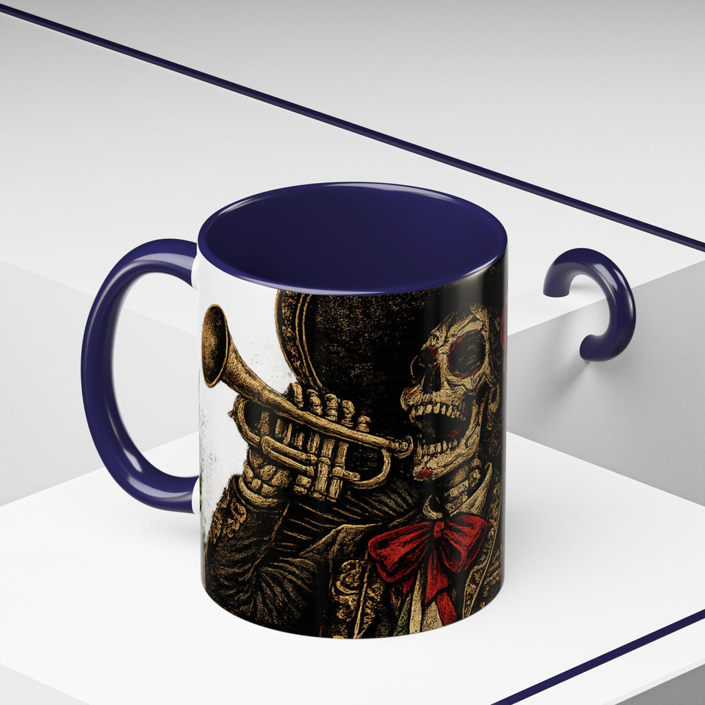 Day of the Dead Soccer Skull Accent Mug — 11/15oz