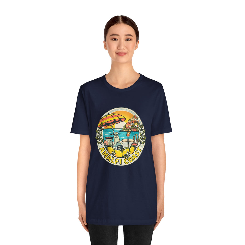 Amalfi Coast Vintage Travel Tee — Scenic Lemon & Vespa Graphic