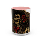 Day of the Dead Soccer Skull Accent Mug — 11/15oz