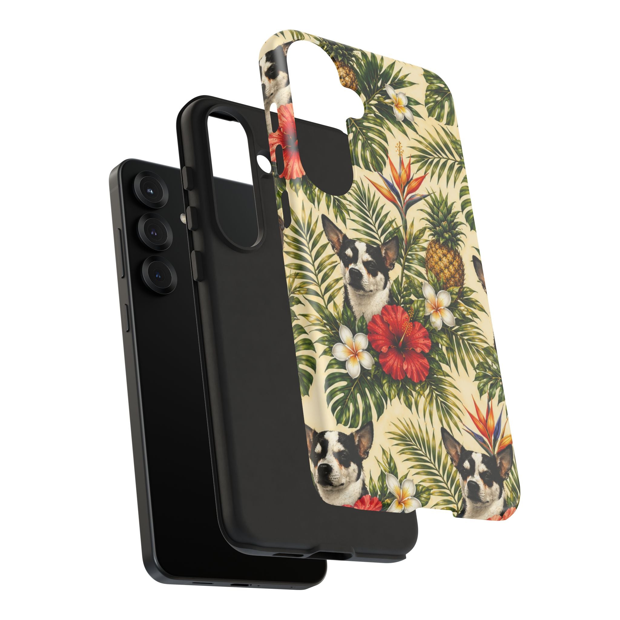 Tropical chihuahua Phone Case — Floral Pineapple Protective Tough Case