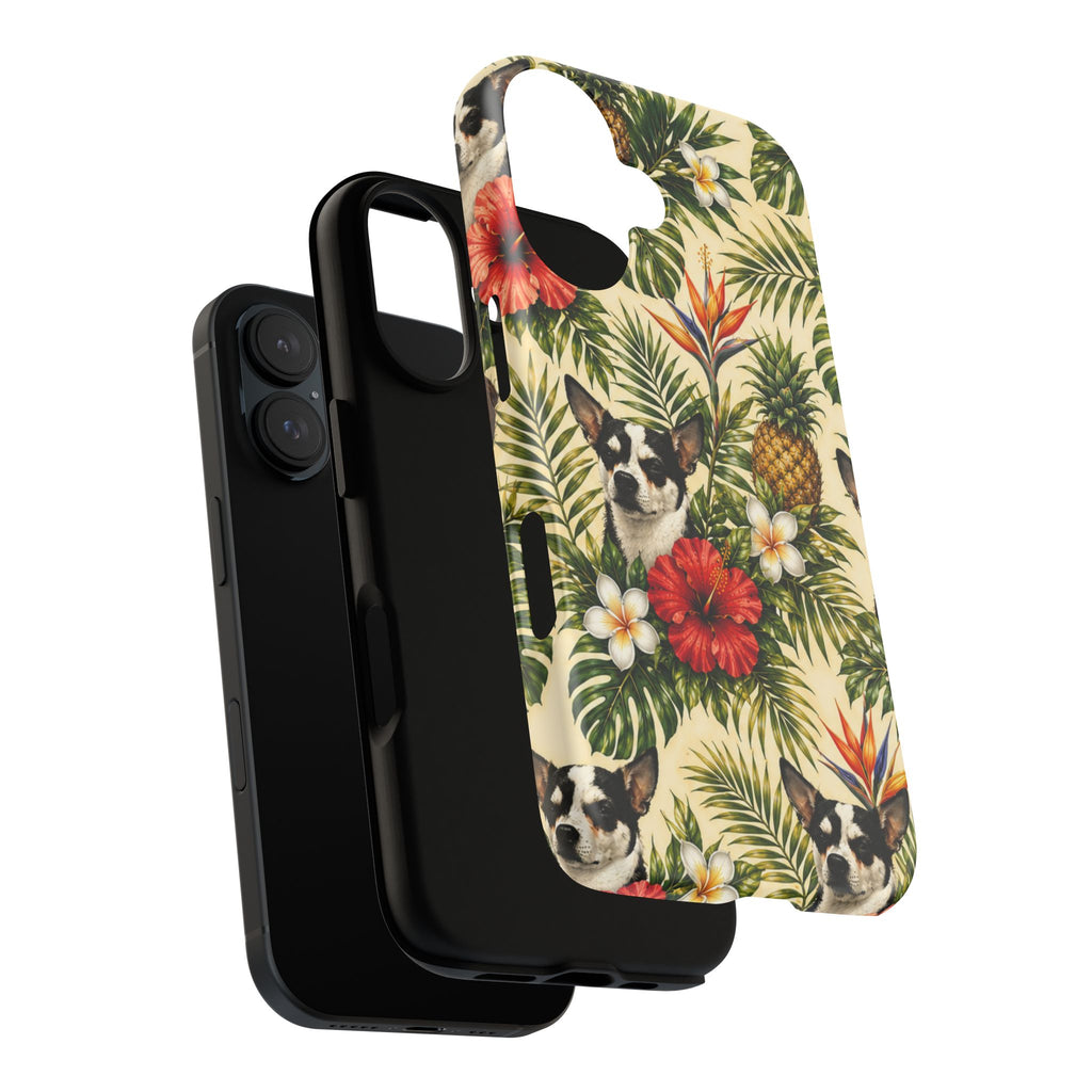 Tropical chihuahua Phone Case — Floral Pineapple Protective Tough Case