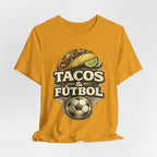 T-Shirt — Tacos & Fútbol Graphic Tee — Soccer Fan Mexican Food Mashup