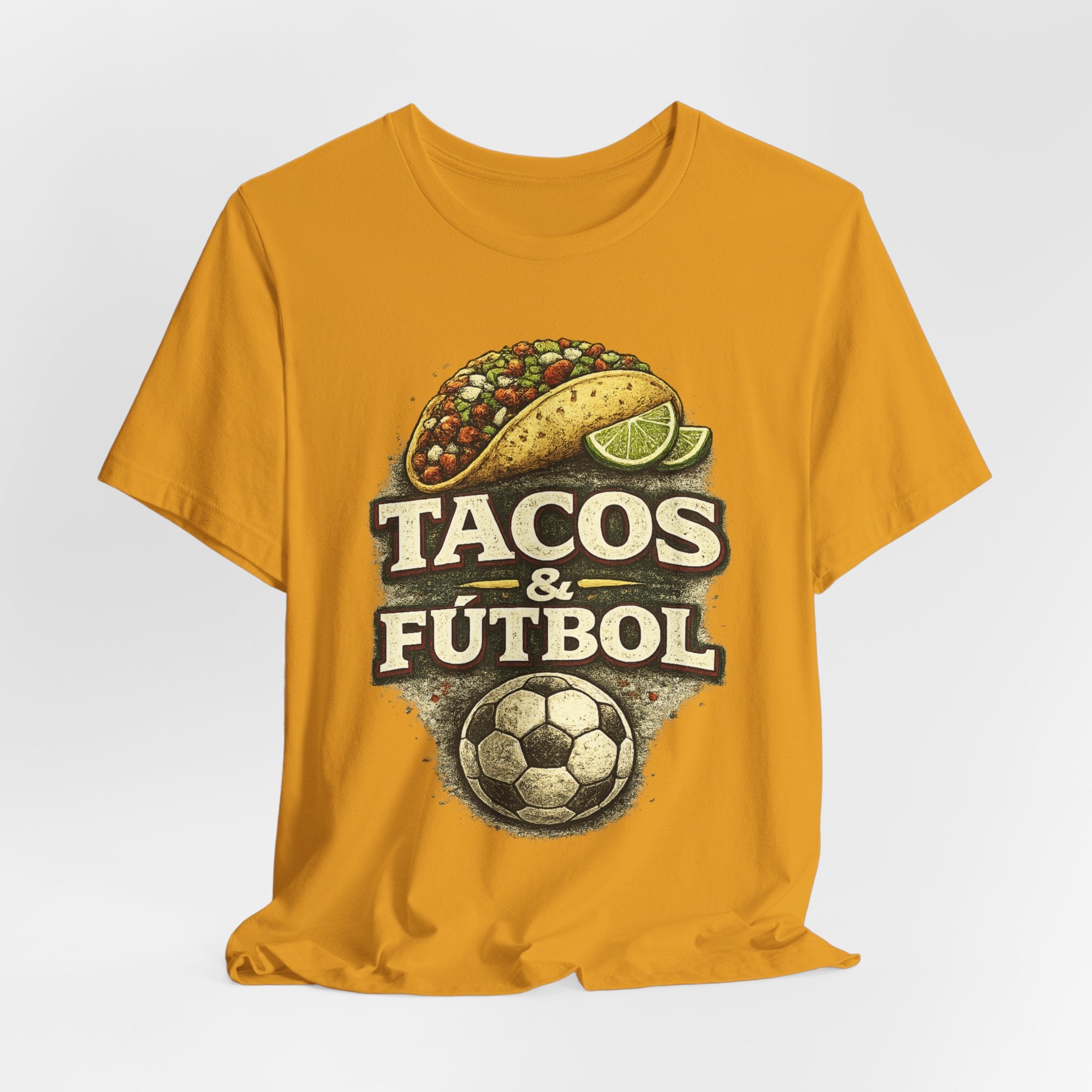 T-Shirt — Tacos & Fútbol Graphic Tee — Soccer Fan Mexican Food Mashup