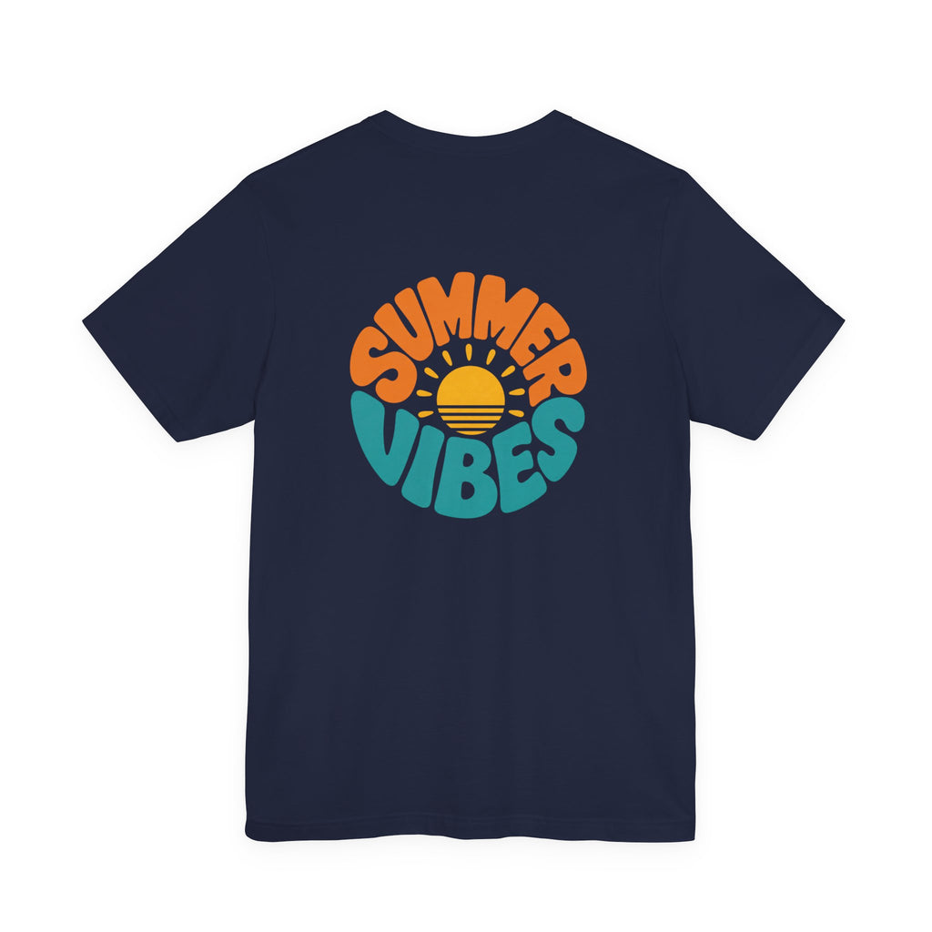 Summer Vibes Tee — Retro Sun Graphic Back Print