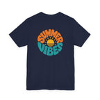 Summer Vibes Tee — Retro Sun Graphic Back Print