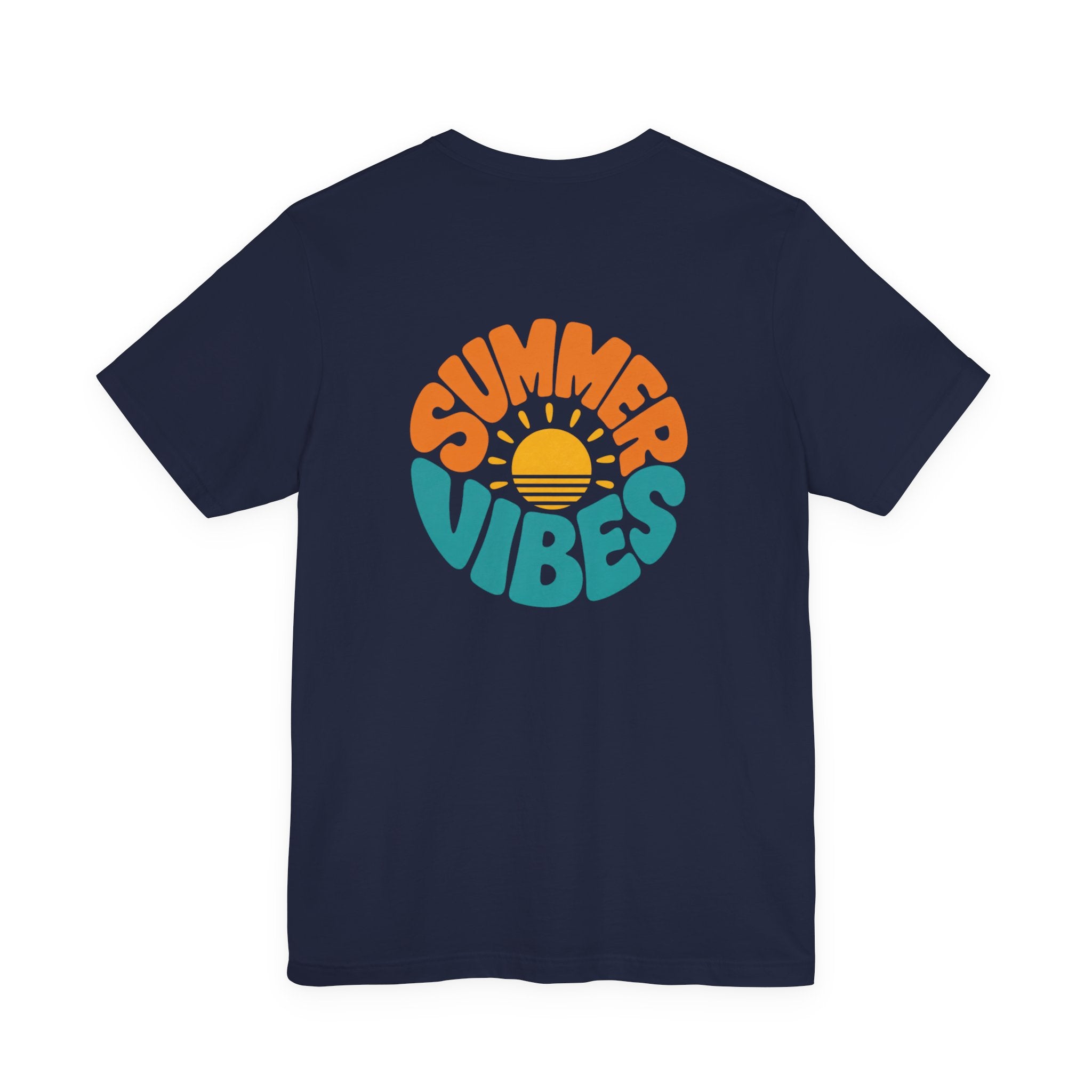 Summer Vibes Tee — Retro Sun Graphic Back Print