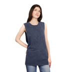 Summer Vibes Stonewash Tank Top — Retro Sunset Graphic Tank