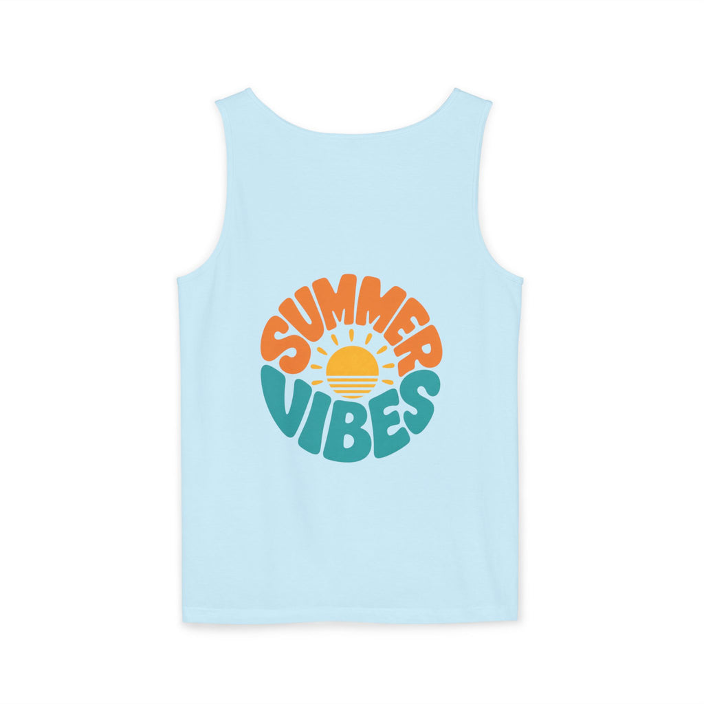 Summer Vibes Unisex Tank Top - Retro Sun Graphic