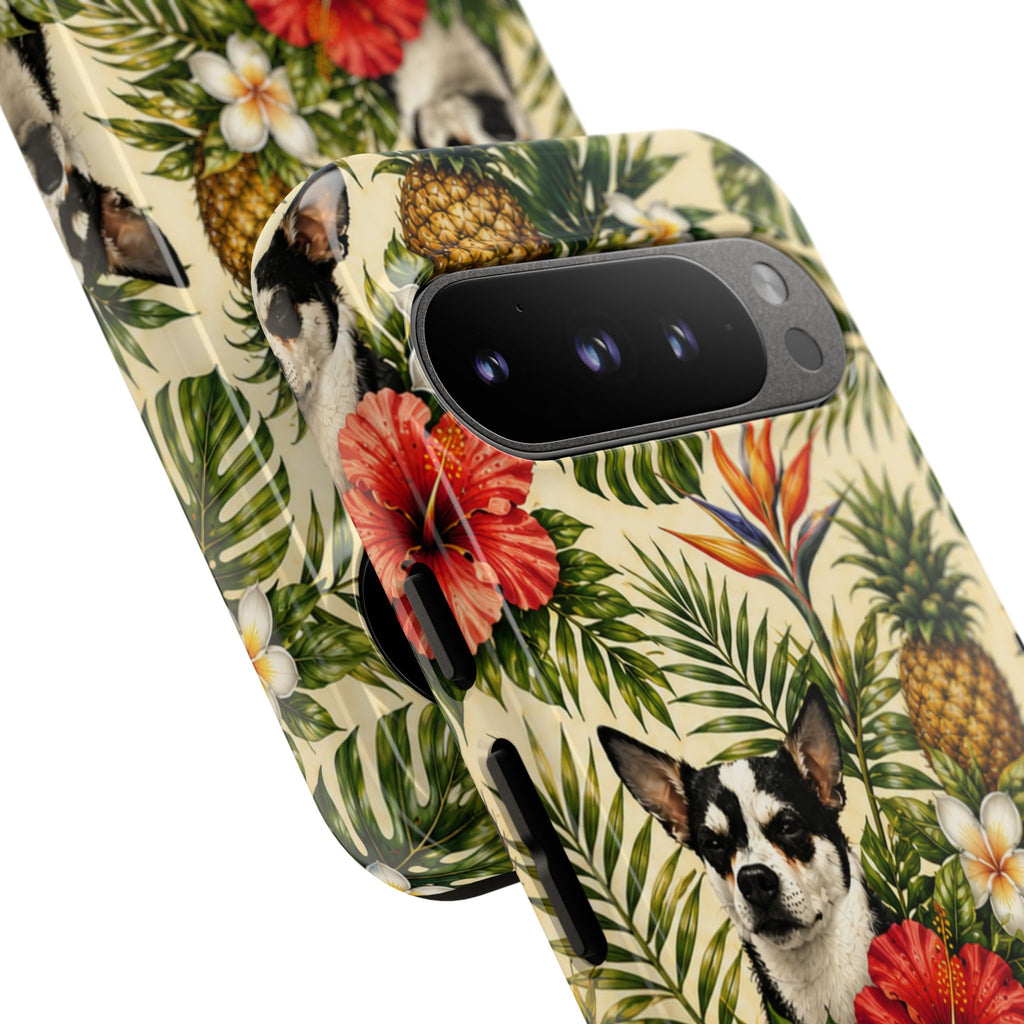 Tropical chihuahua Phone Case — Floral Pineapple Protective Tough Case