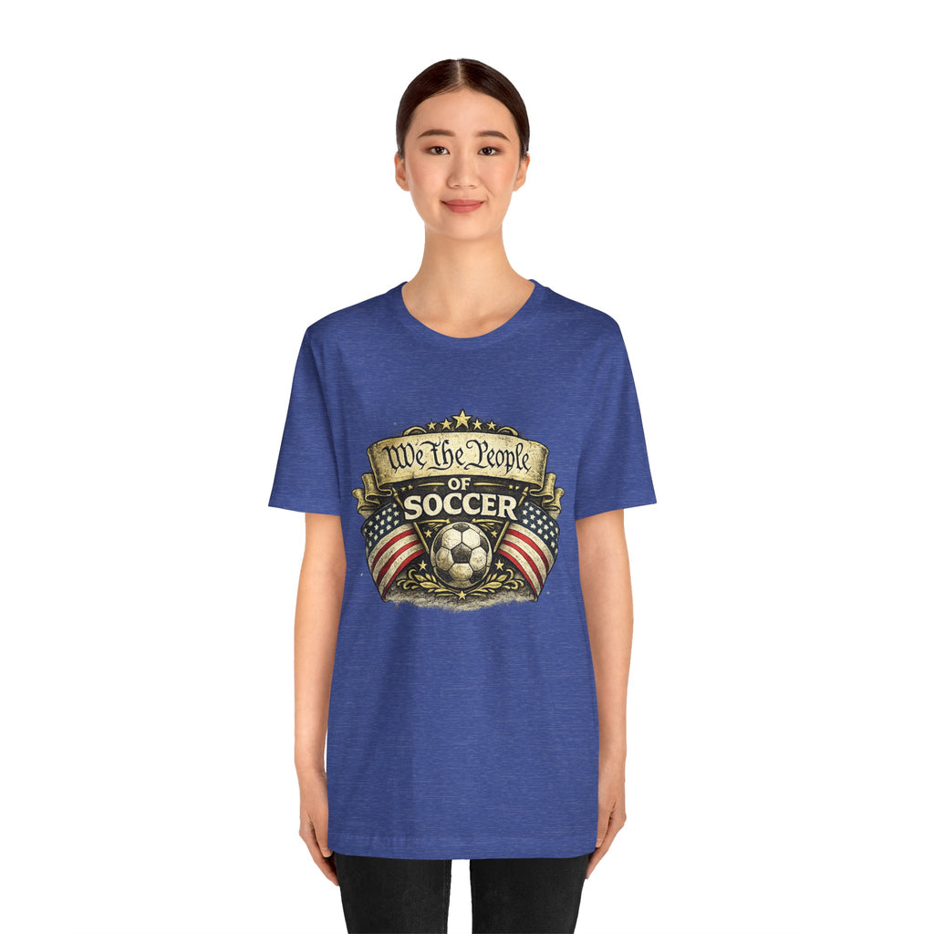 We The People of Soccer T-Shirt — American Flag Vintage Soccer Tee