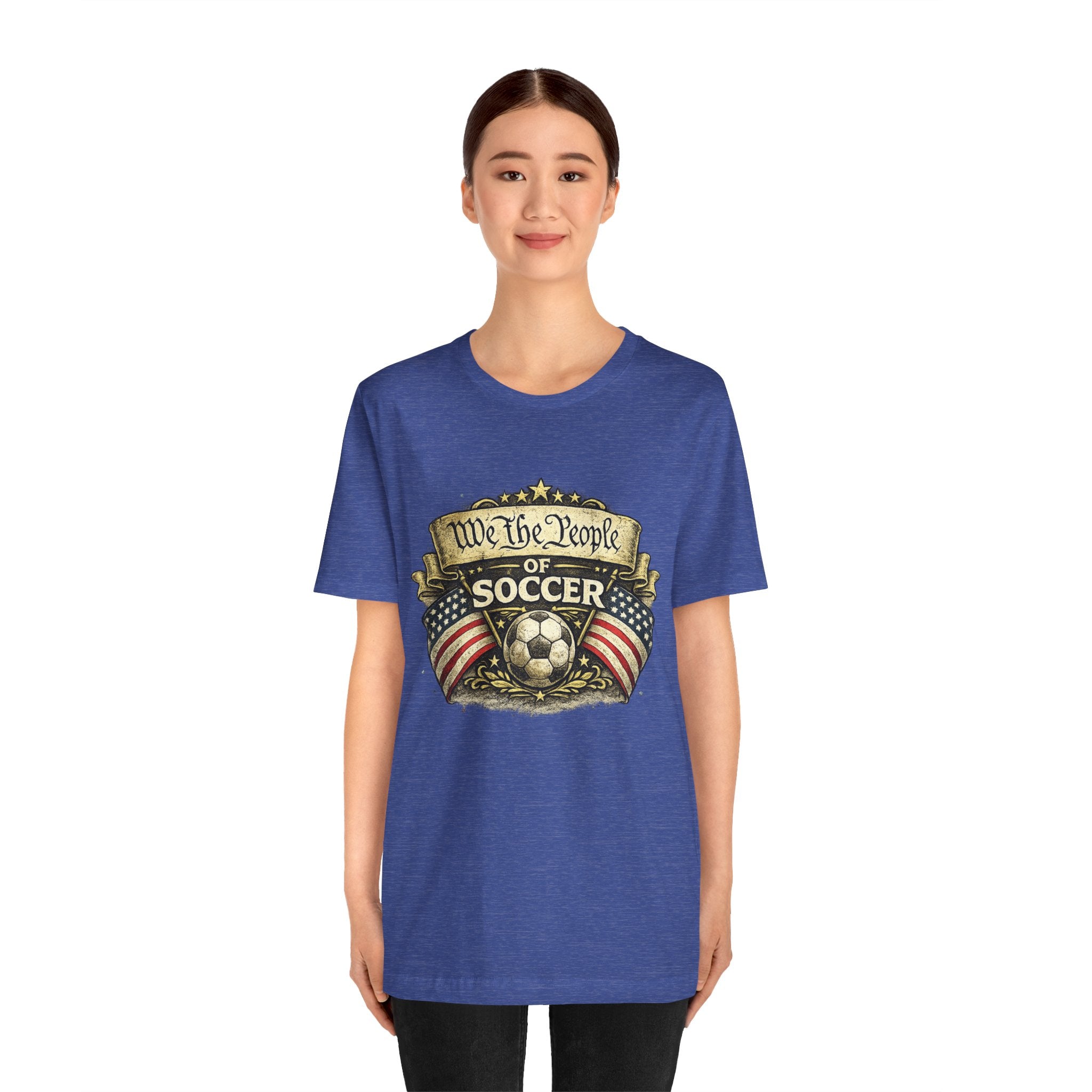 We The People of Soccer T-Shirt — American Flag Vintage Soccer Tee