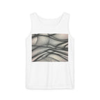 Abstract Wave Mesh Tank Top — Geometric Optical Illusion Graphic Tank