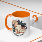 Cat Jester Accent Coffee Mug – Whimsical Vintage Cat Illustration (11/15oz)