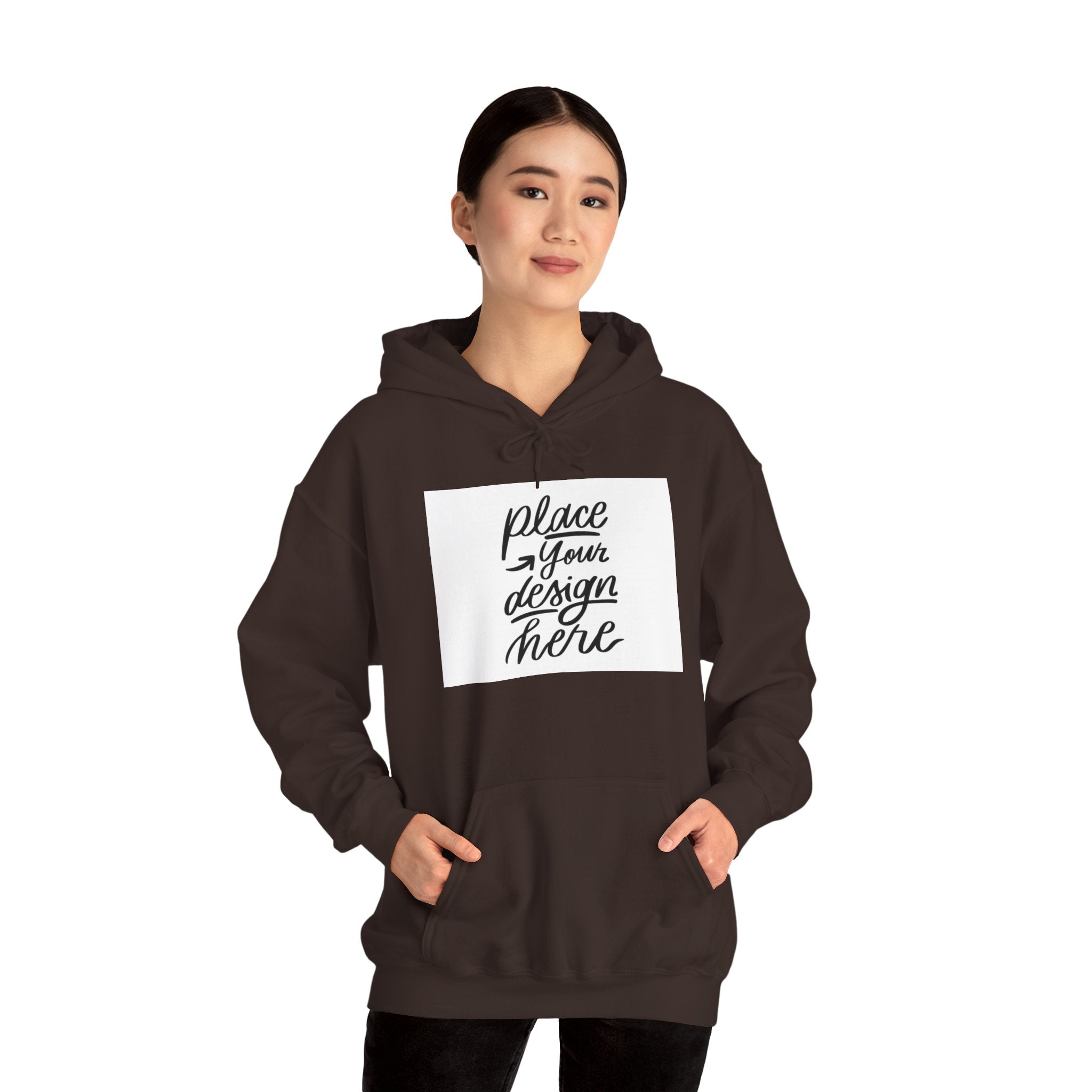 Classic Hoodie with Centered Design – 'Place Your Design Here'