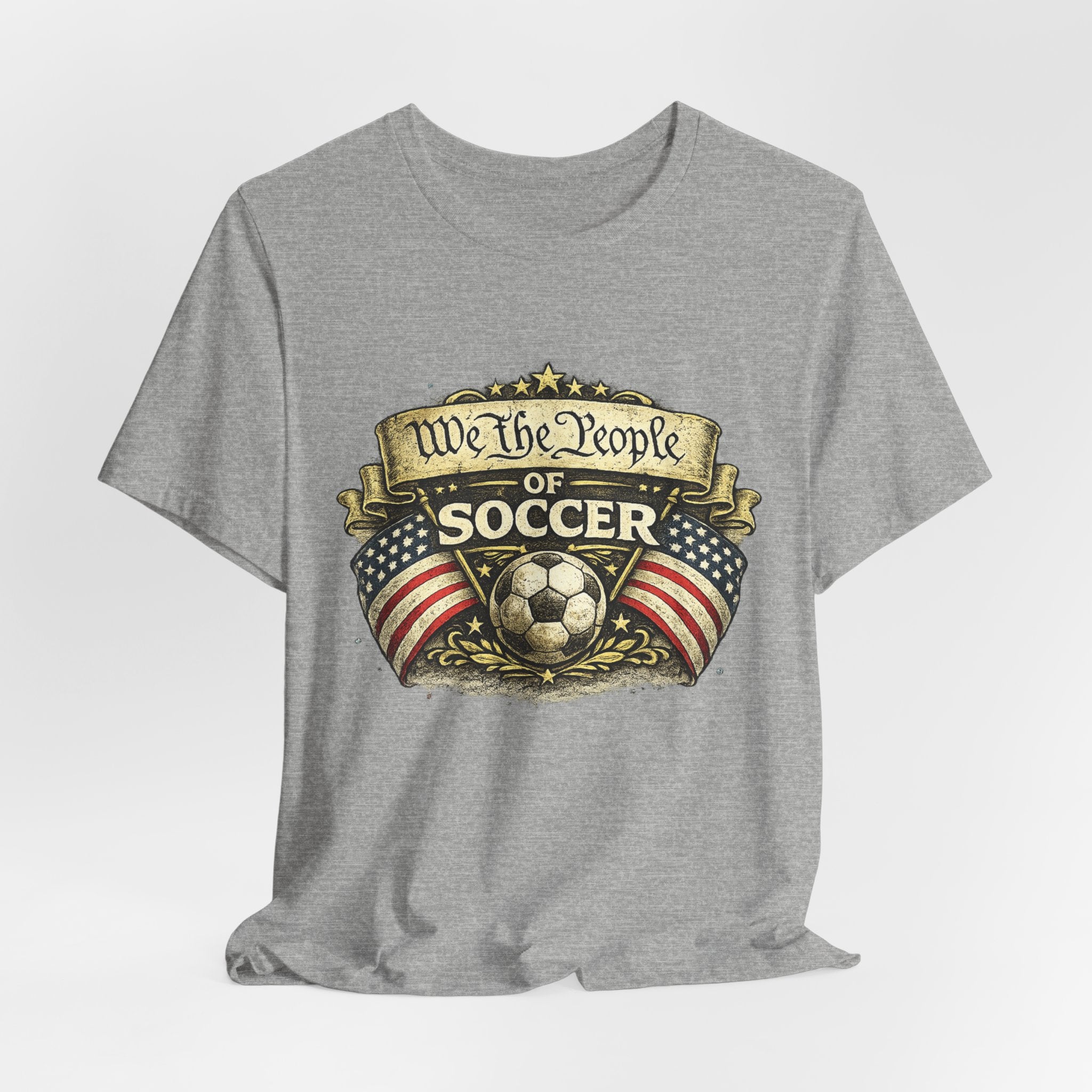 We The People of Soccer T-Shirt — American Flag Vintage Soccer Tee