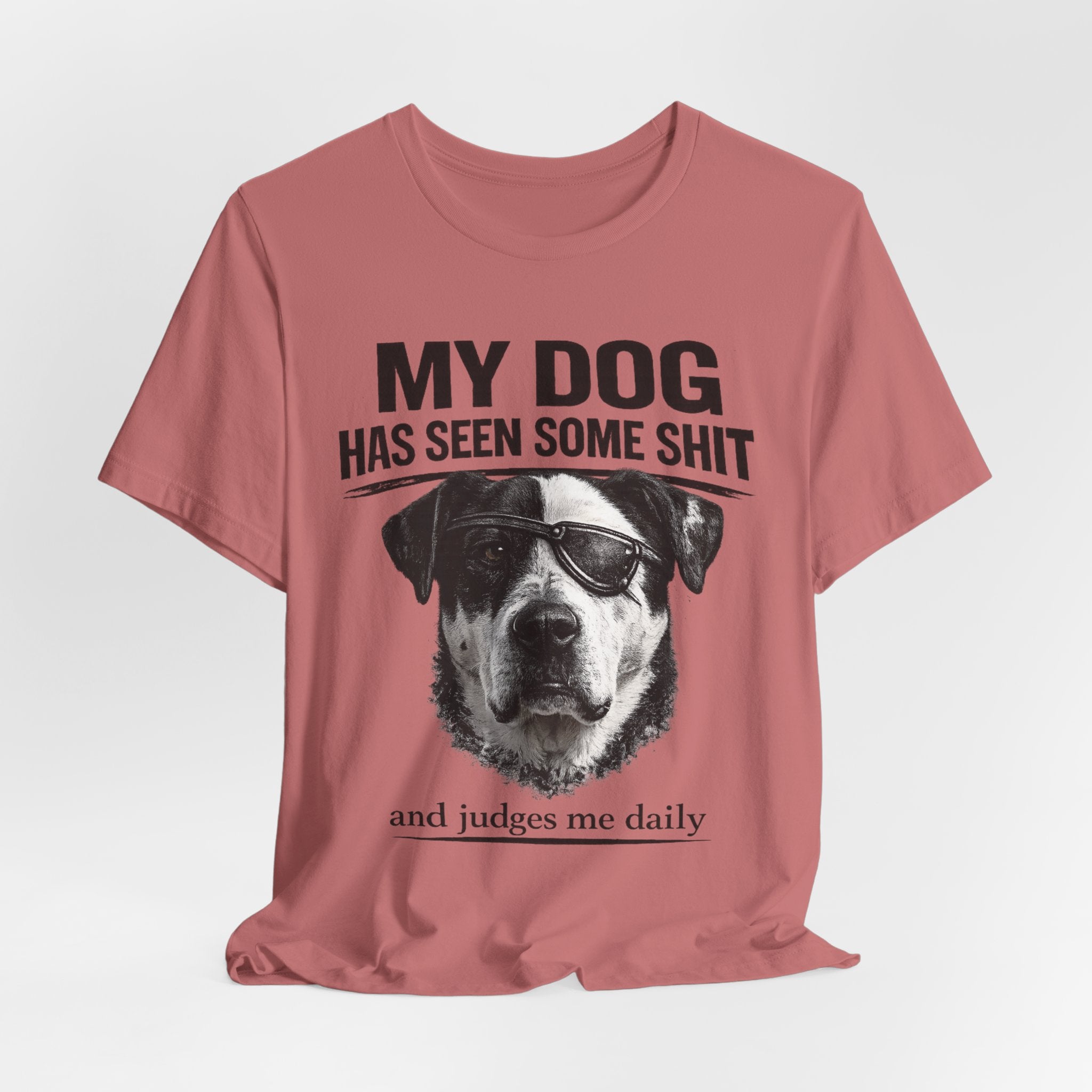 Great Dane Dog Lover Graphic Tee - "My Dog Has Seen Some Shit and Judges Me Daily"