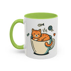 Cat in Cup Coffee Mug — Cute Cat Lover Accent Mug (11/15oz)