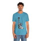 Statue of Liberty Graphic Tee — Black & White NYC Landmark T-Shirt