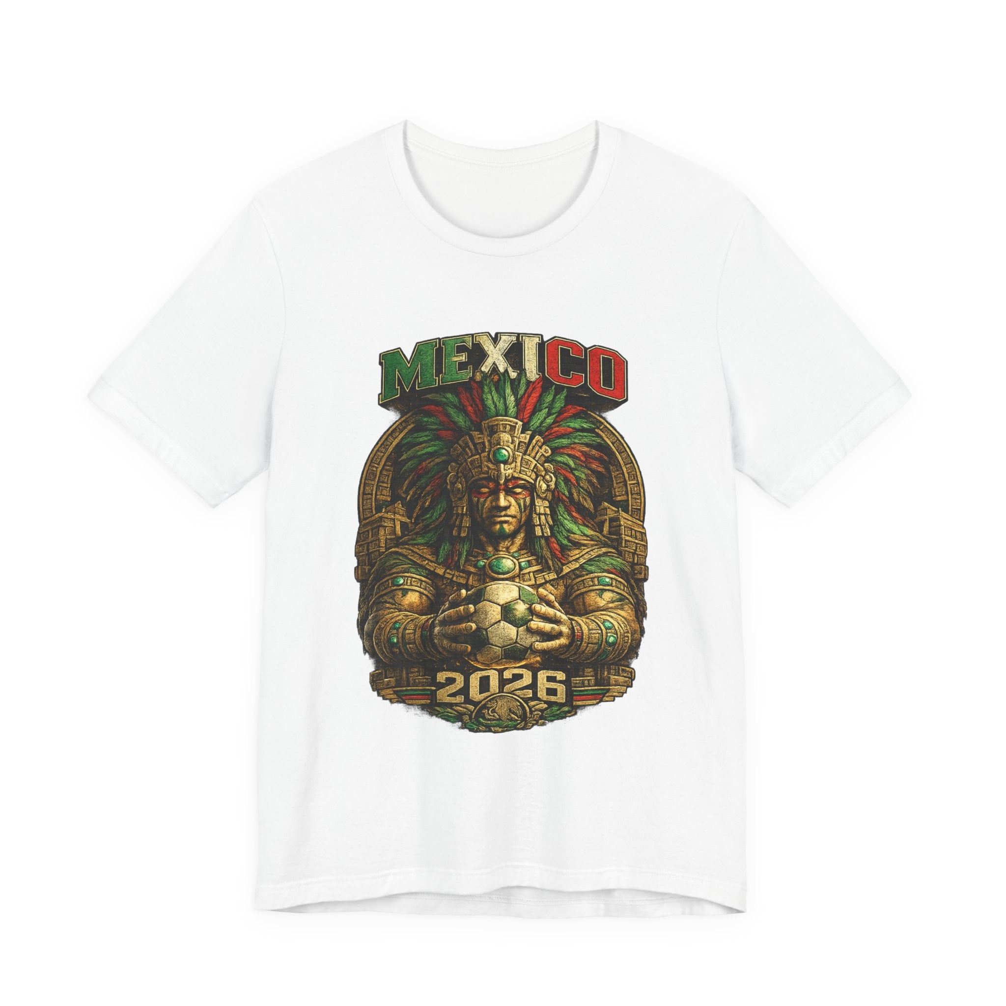 Mexico 2026 Aztec Warrior T-Shirt — Vintage Mexican Pride Soccer World Cup Tee