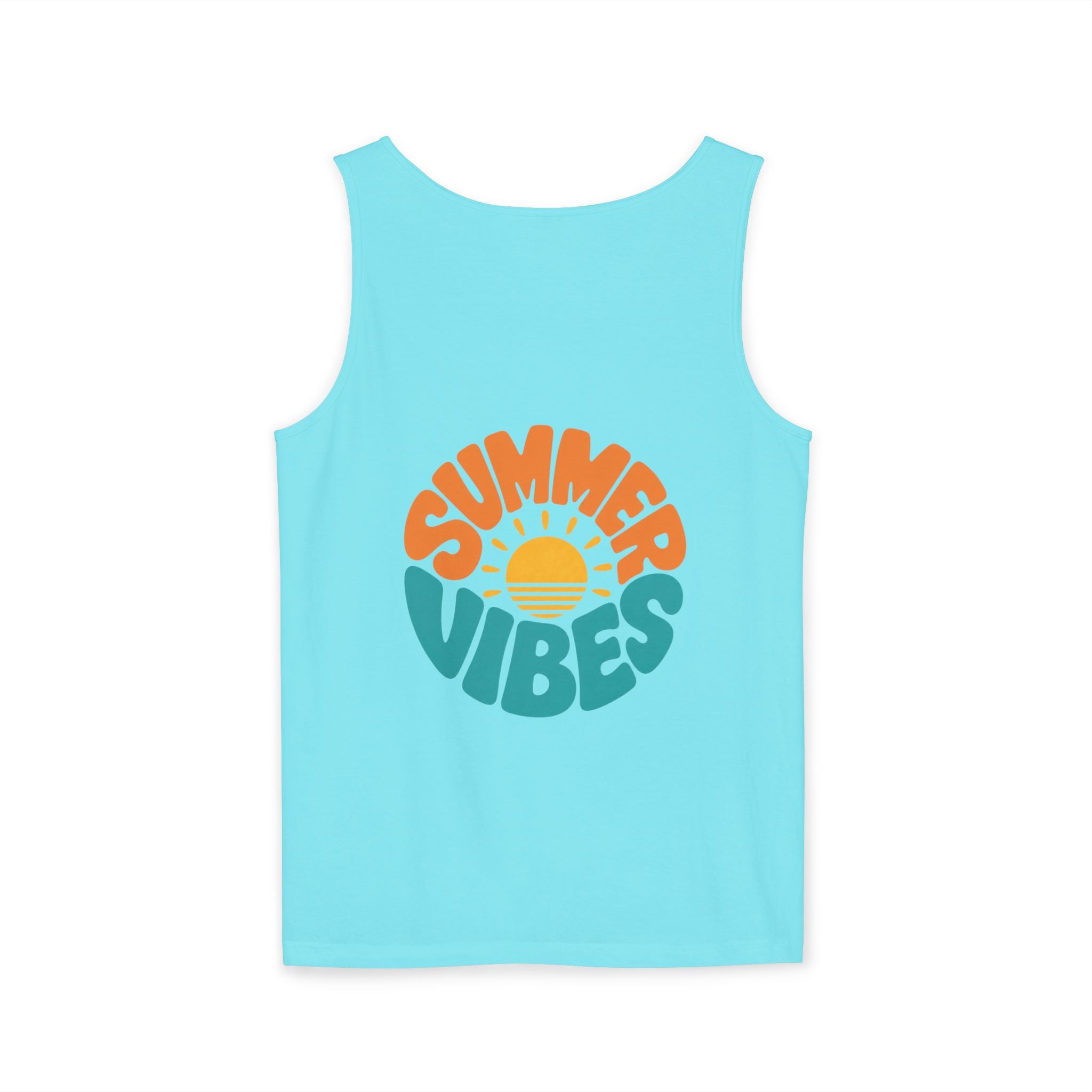Summer Vibes Unisex Tank Top - Retro Sun Graphic