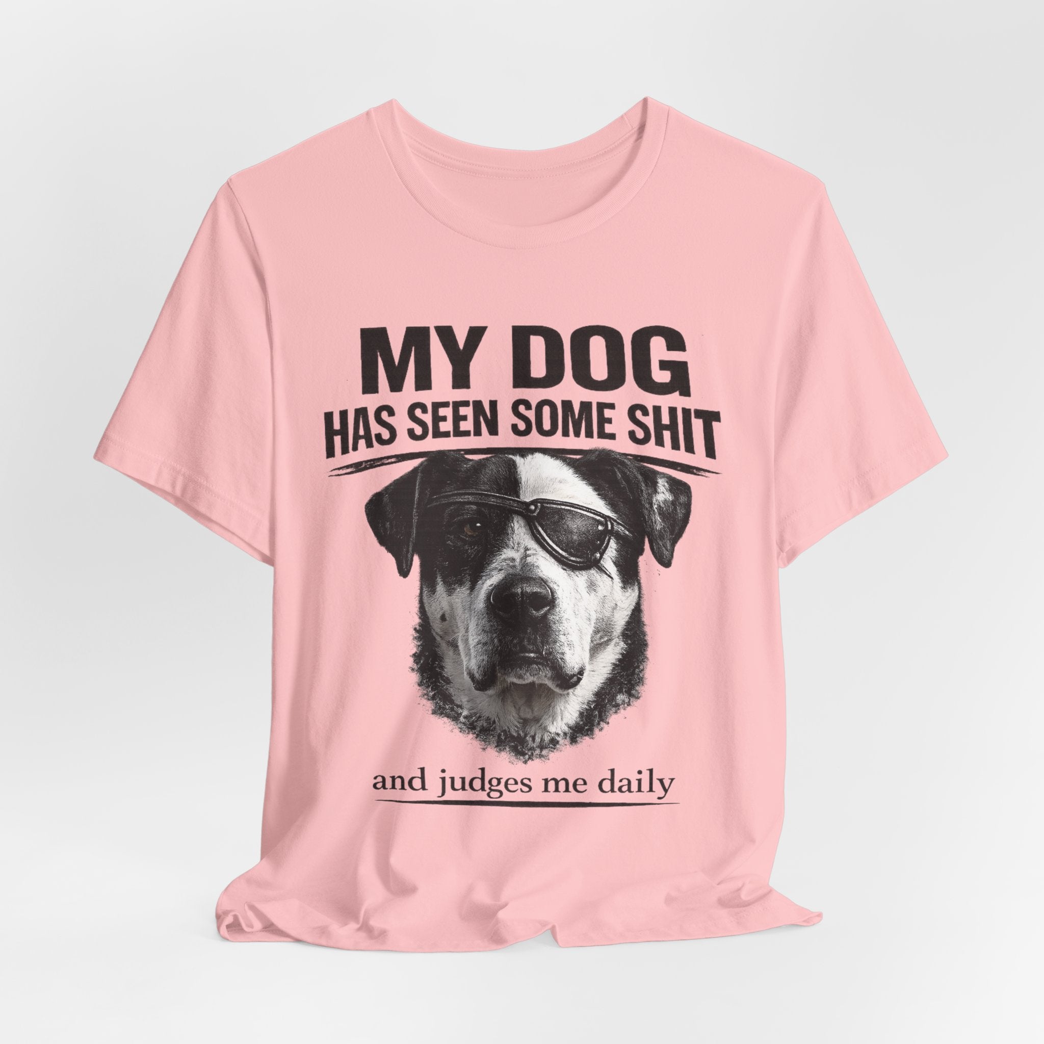 Great Dane Dog Lover Graphic Tee - "My Dog Has Seen Some Shit and Judges Me Daily"