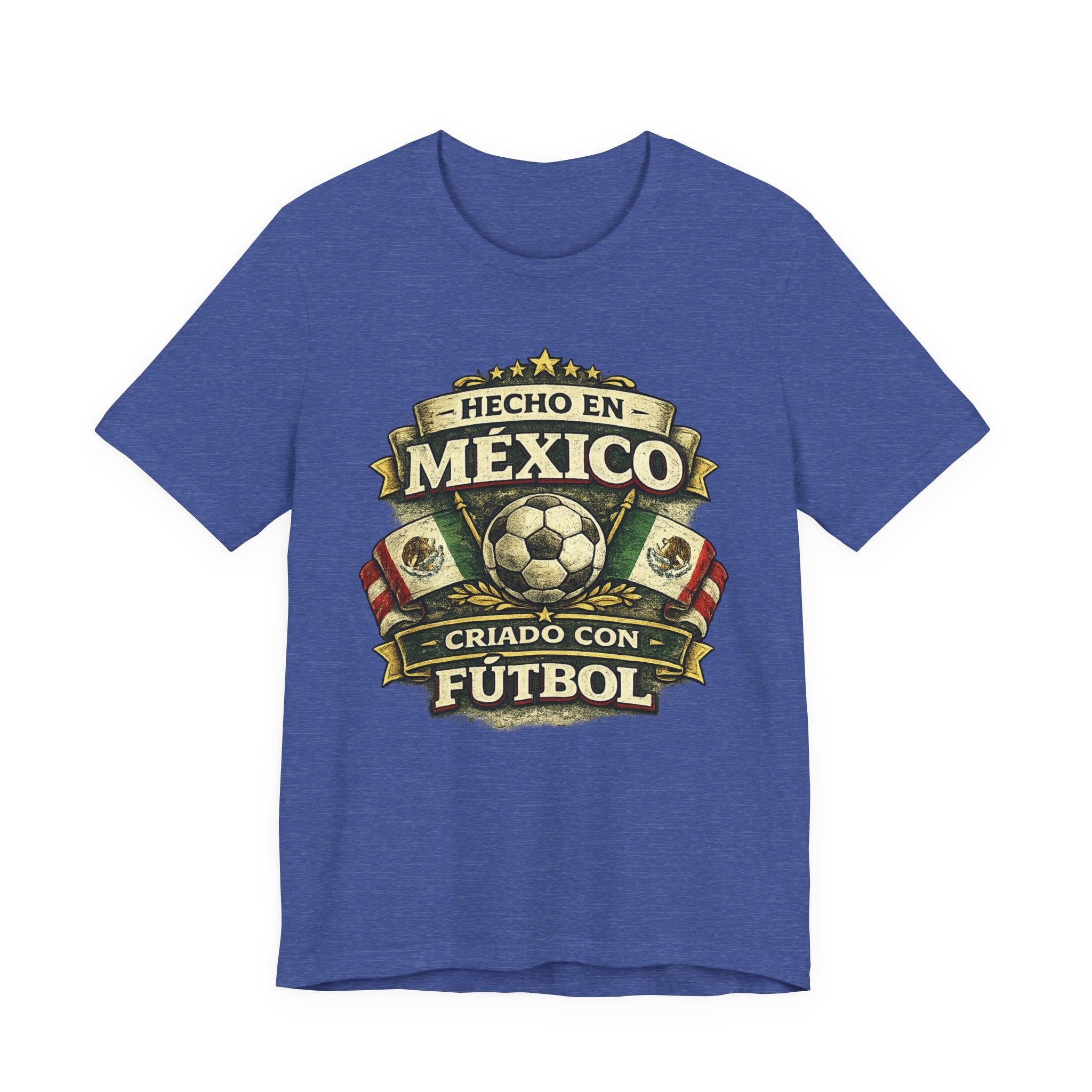 Mexico Soccer T‑Shirt — "Hecho en México, Criado con Fútbol" Vintage Football Tee