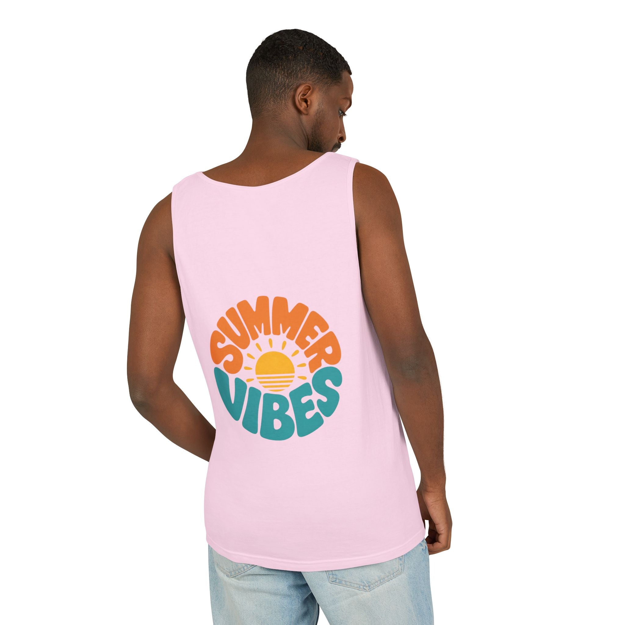 Summer Vibes Unisex Tank Top - Retro Sun Graphic