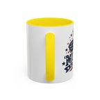 America Flag Accent Coffee Mug - Patriotic 11/15oz Tea Cup