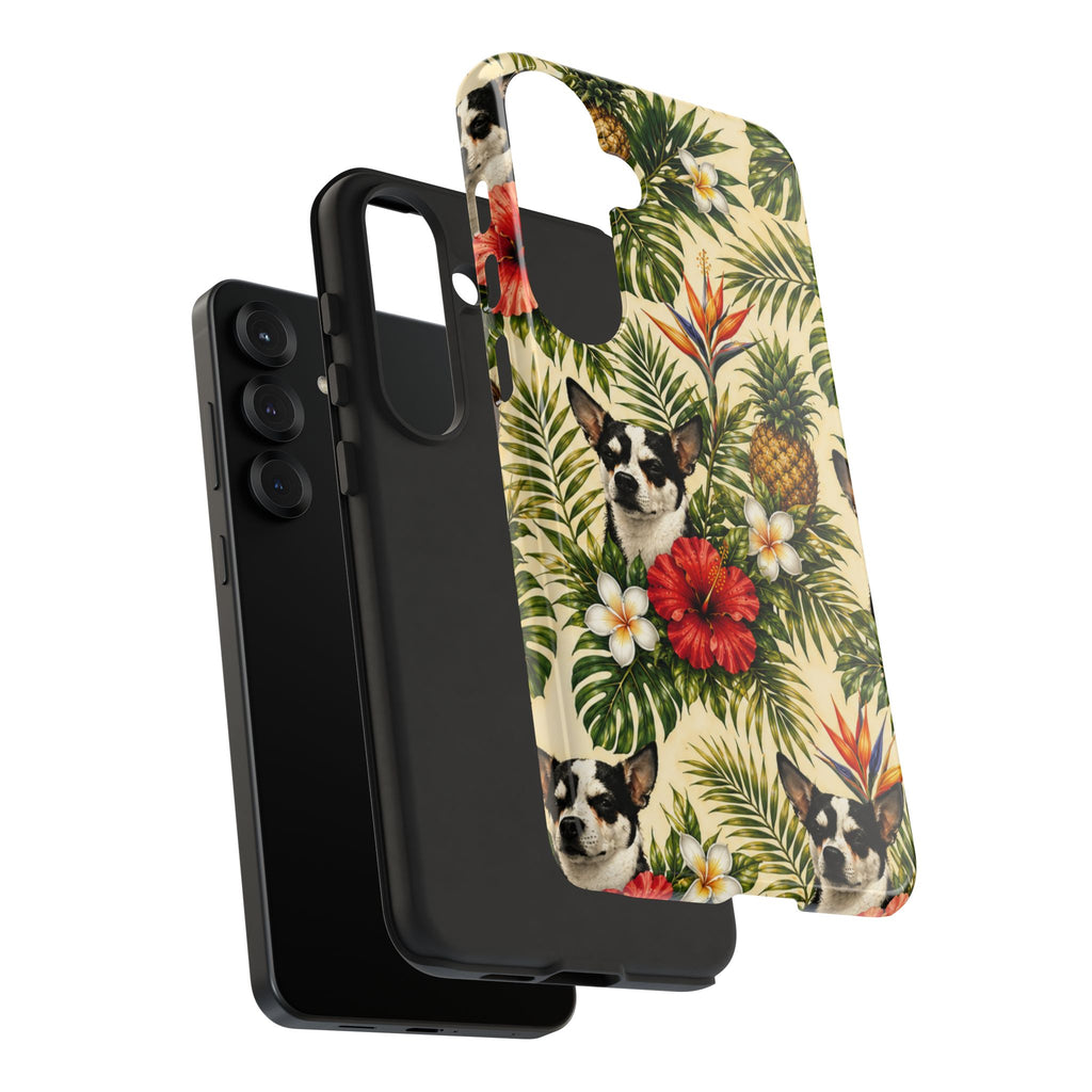 Tropical chihuahua Phone Case — Floral Pineapple Protective Tough Case