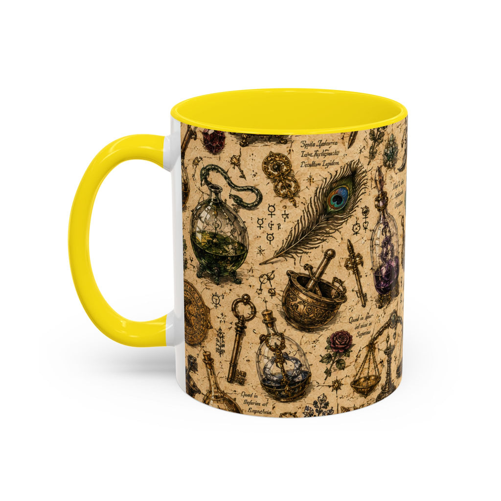 The Alchemist's Cabinet Coffee Mug — Vintage Apothecary Accent Mug (11/15 oz)