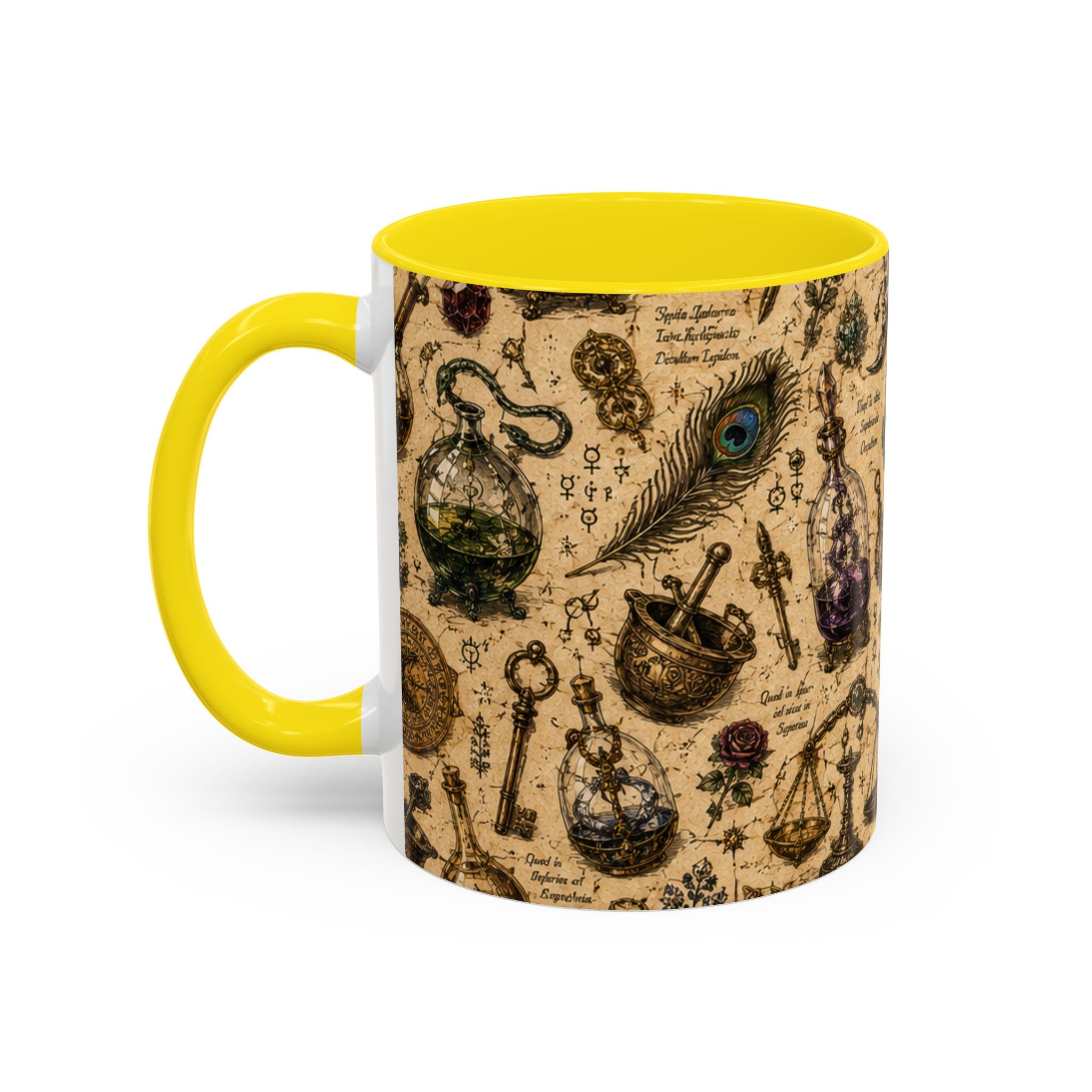 The Alchemist's Cabinet Coffee Mug — Vintage Apothecary Accent Mug (11/15 oz)