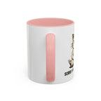 Cat Lover Coffee Mug – Cute Cat Illustration ‘Coffee’ Accent Ceramic Mug (11/15oz)