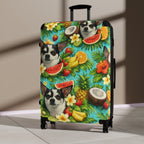 Tropical chihuahua Suitcase – Colorful Fruit & Floral Carry-On Luggage