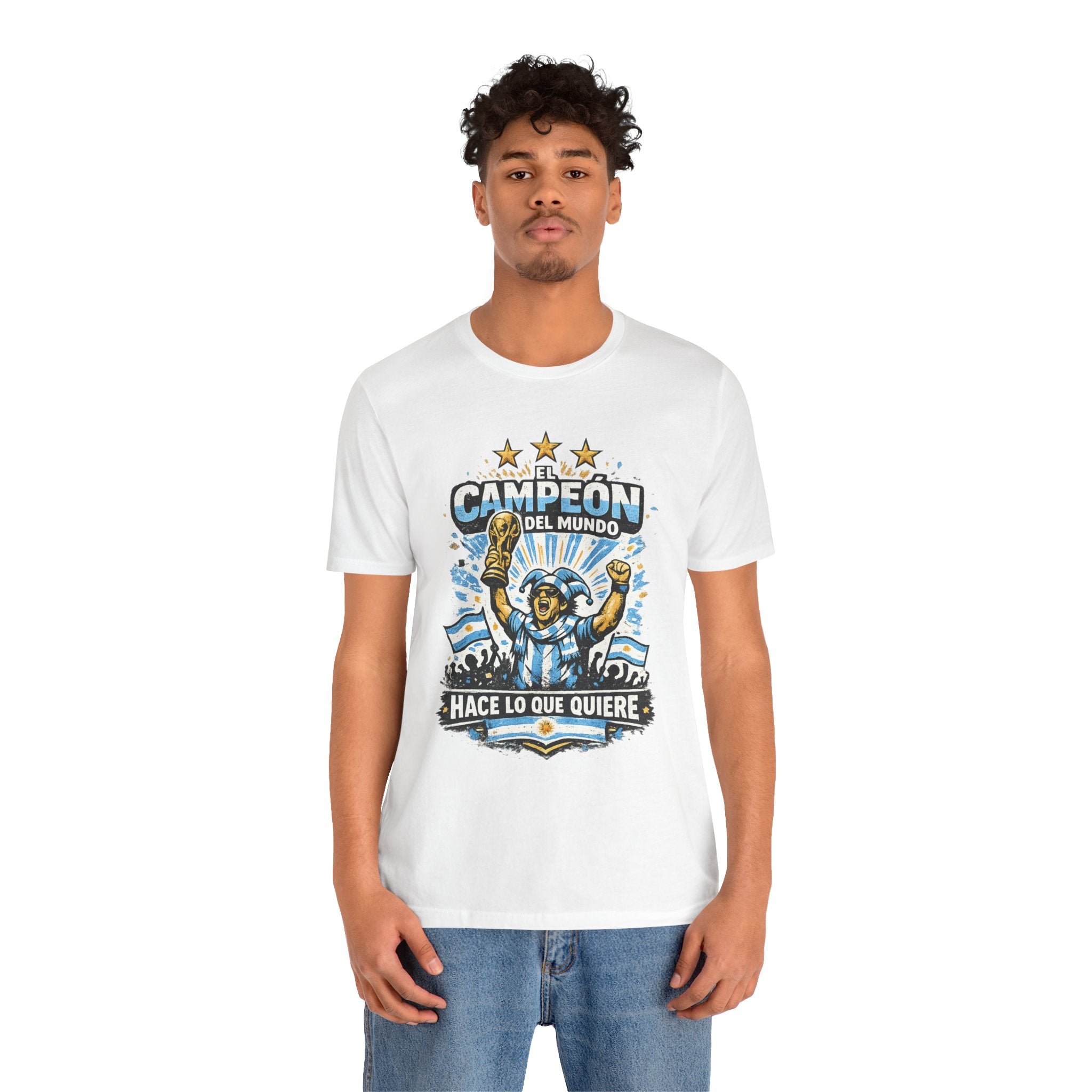 T-Shirt — 'El Campeón del Mundo: Hace Lo Que Quiere' Soccer Champion Tee