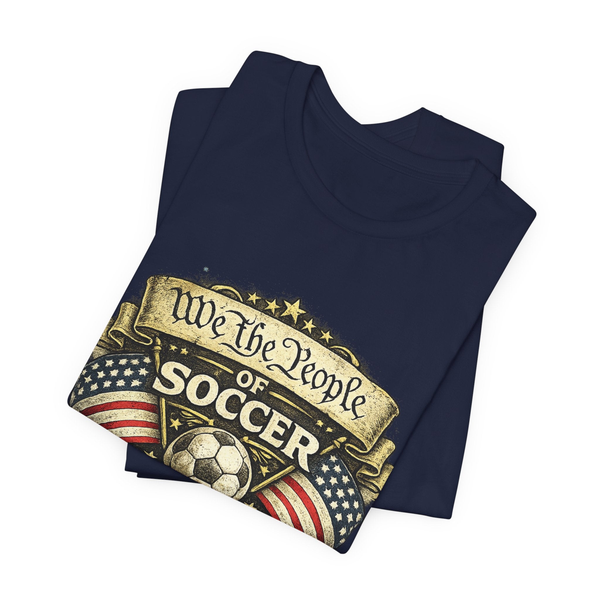 We The People of Soccer T-Shirt — American Flag Vintage Soccer Tee