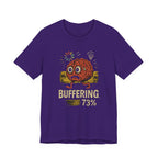 Buffering 73% Brain Cartoon T-Shirt — Funny Geek Humor Tee