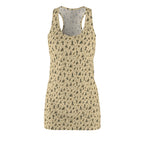 Charles Mèliés vibe pattern Racerback Dress — Beige All-Over-Print Casual Sundress