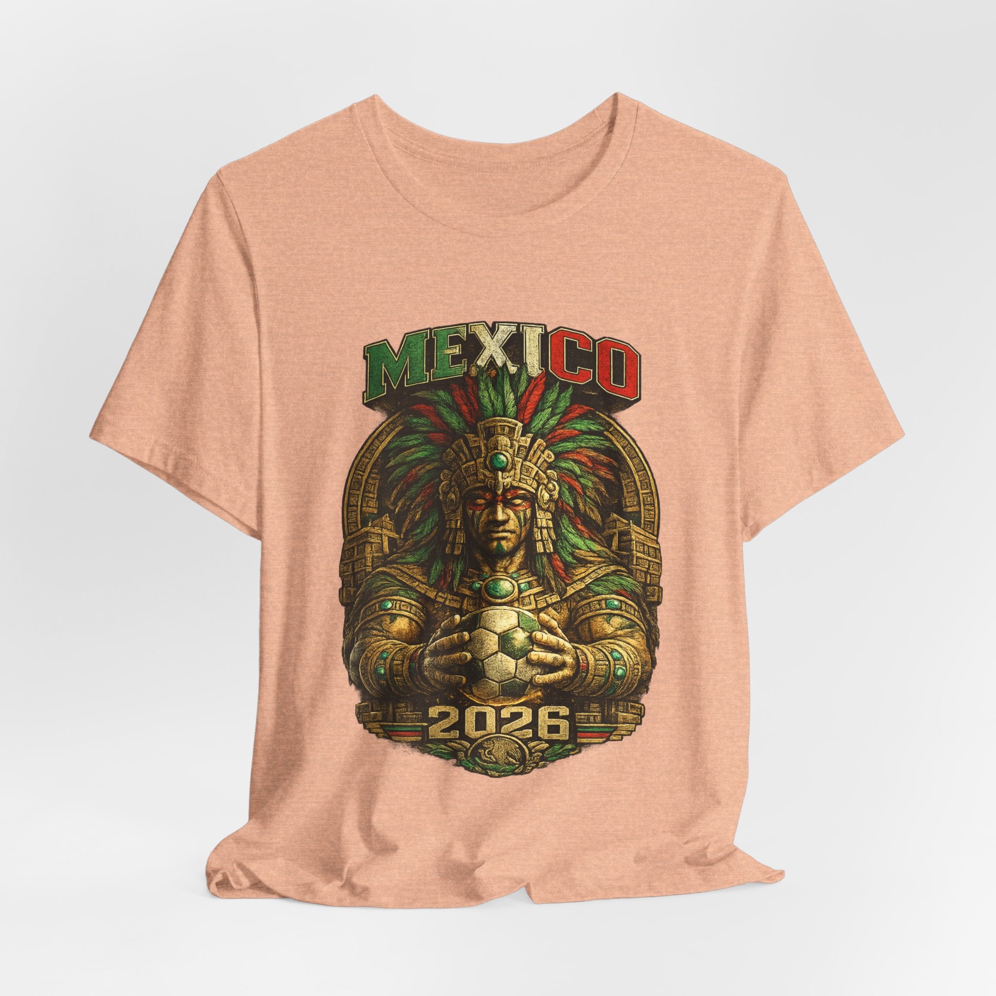 Mexico 2026 Aztec Warrior T-Shirt — Vintage Mexican Pride Soccer World Cup Tee