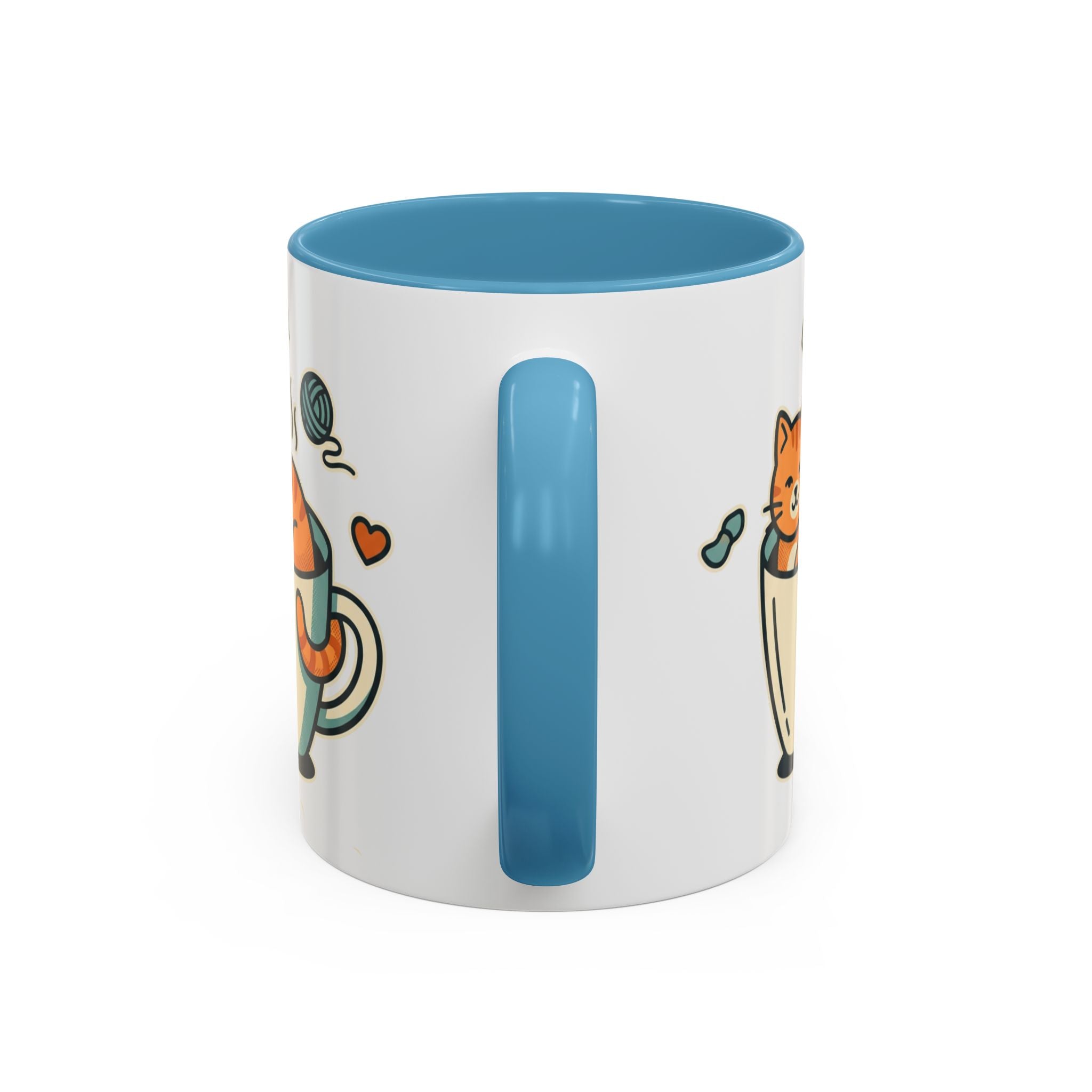 Cat in Cup Coffee Mug — Cute Cat Lover Accent Mug (11/15oz)