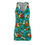 Tropical Chihuahua Racerback Dress — Floral Pineapple Coconut AOP